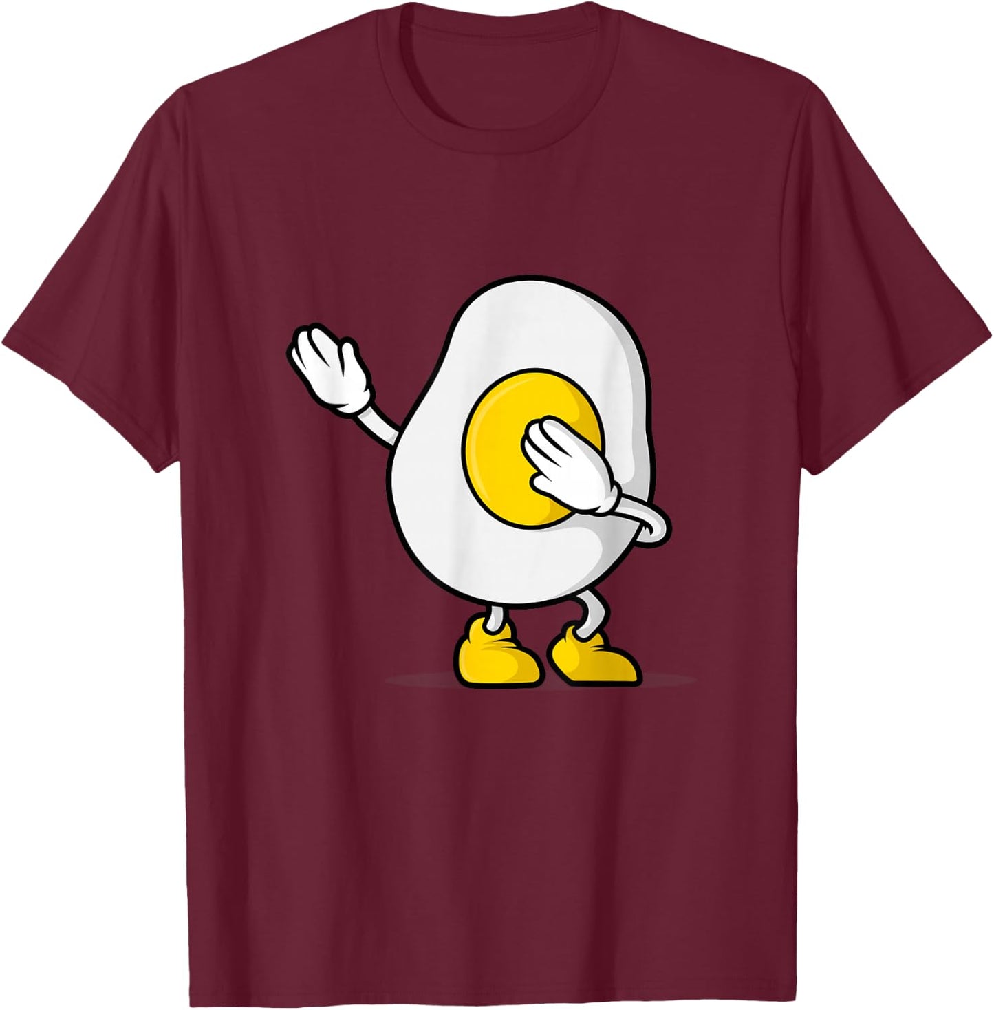 Dabbing Egg Shirt - I’m So Egg-Cited Shirt Breakfast Gift T-Shirt - T-Shirt | Maroon