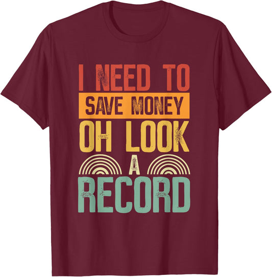 Vinyl Collecting Vintage Record Collector Vinyl Records T-Shirt - T-Shirt | Maroon