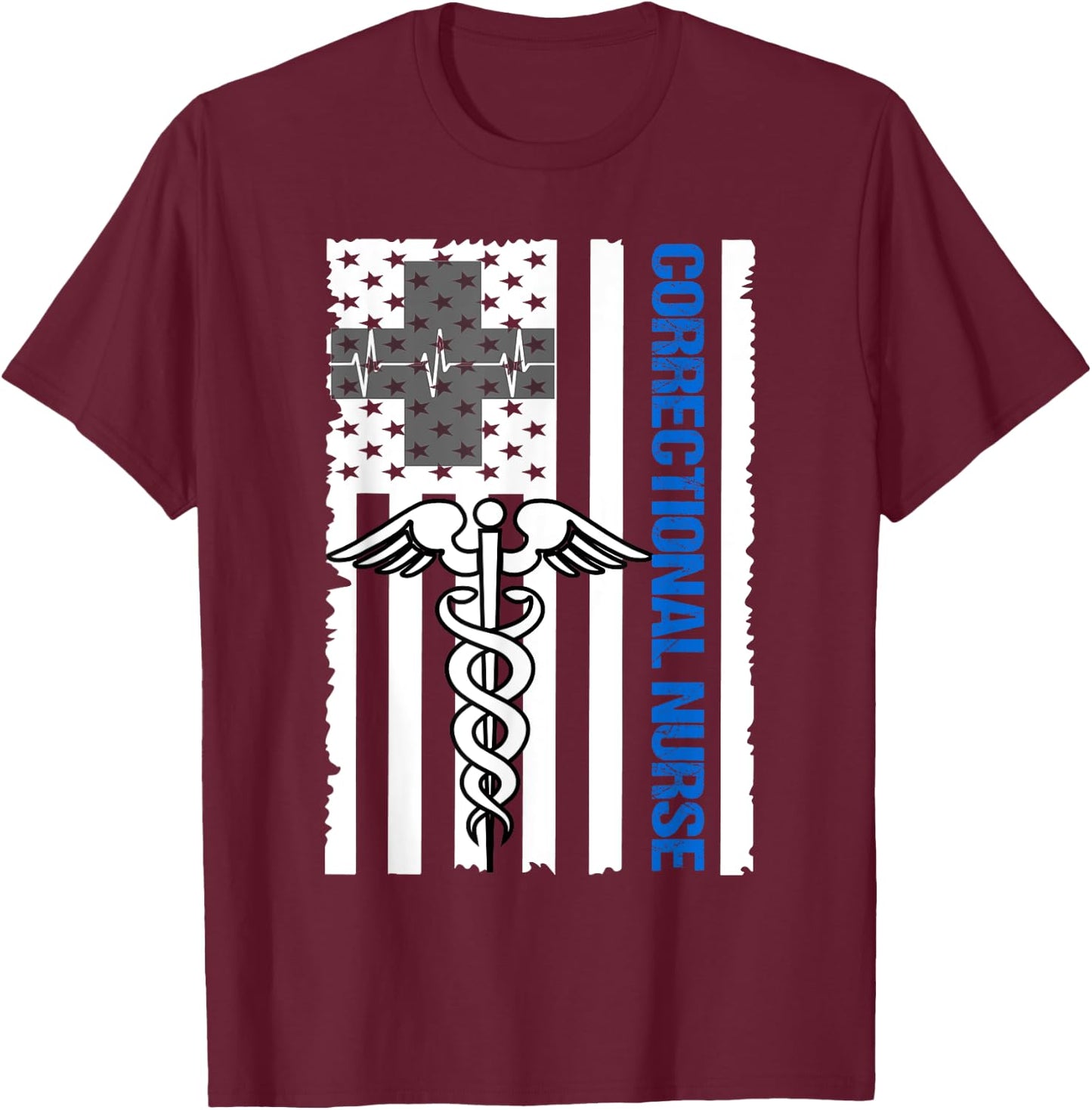 Correctional Nurse Shirt T-Shirt - T-Shirt | Maroon