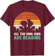 All Kids are Reading Retro Read Book Lover Boys Girls Small T-Shirt - T-Shirt | Maroon