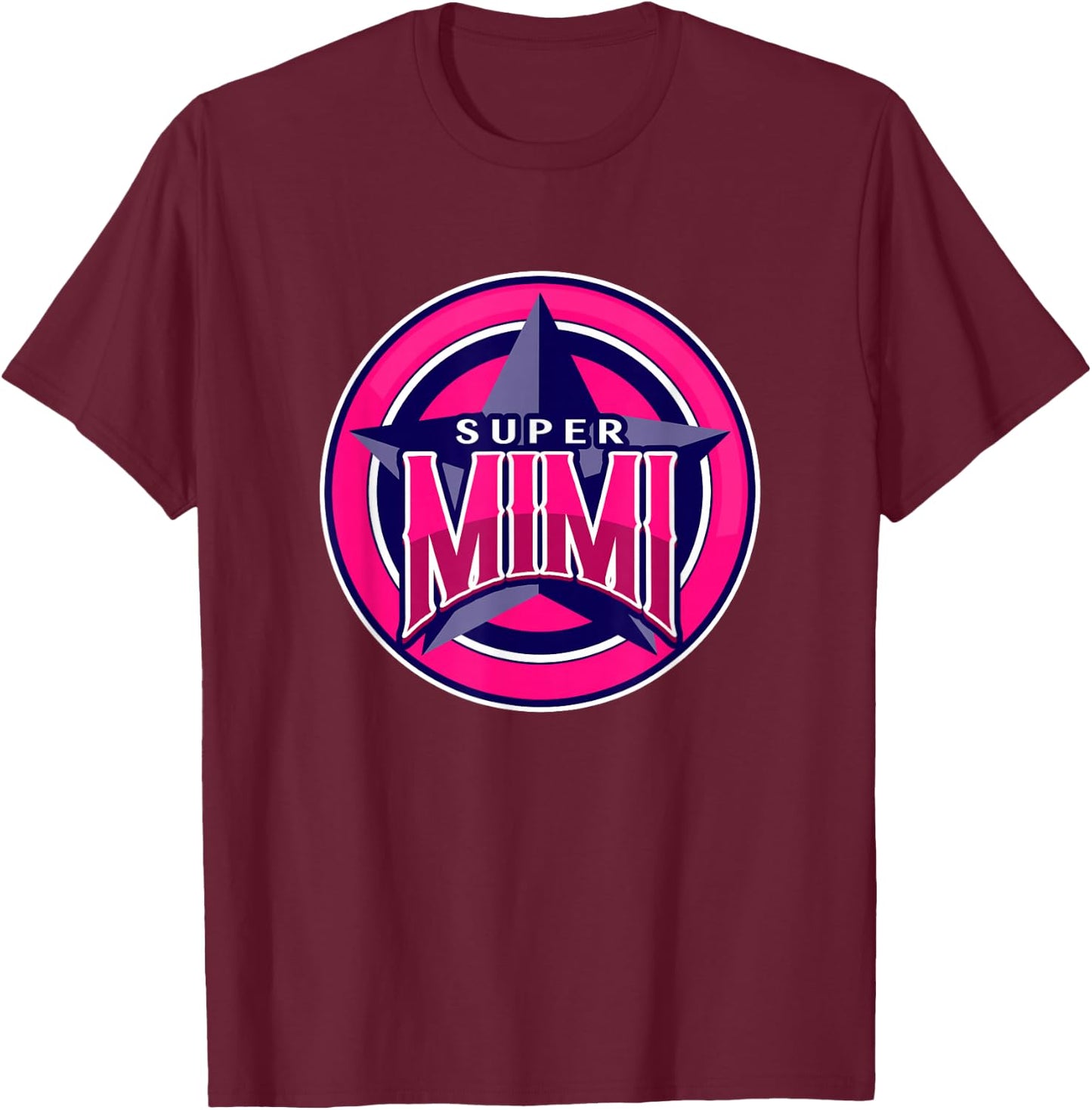 Super Mimi Grandma Funny Hero Mother's Day T-Shirt - T-Shirt | Maroon