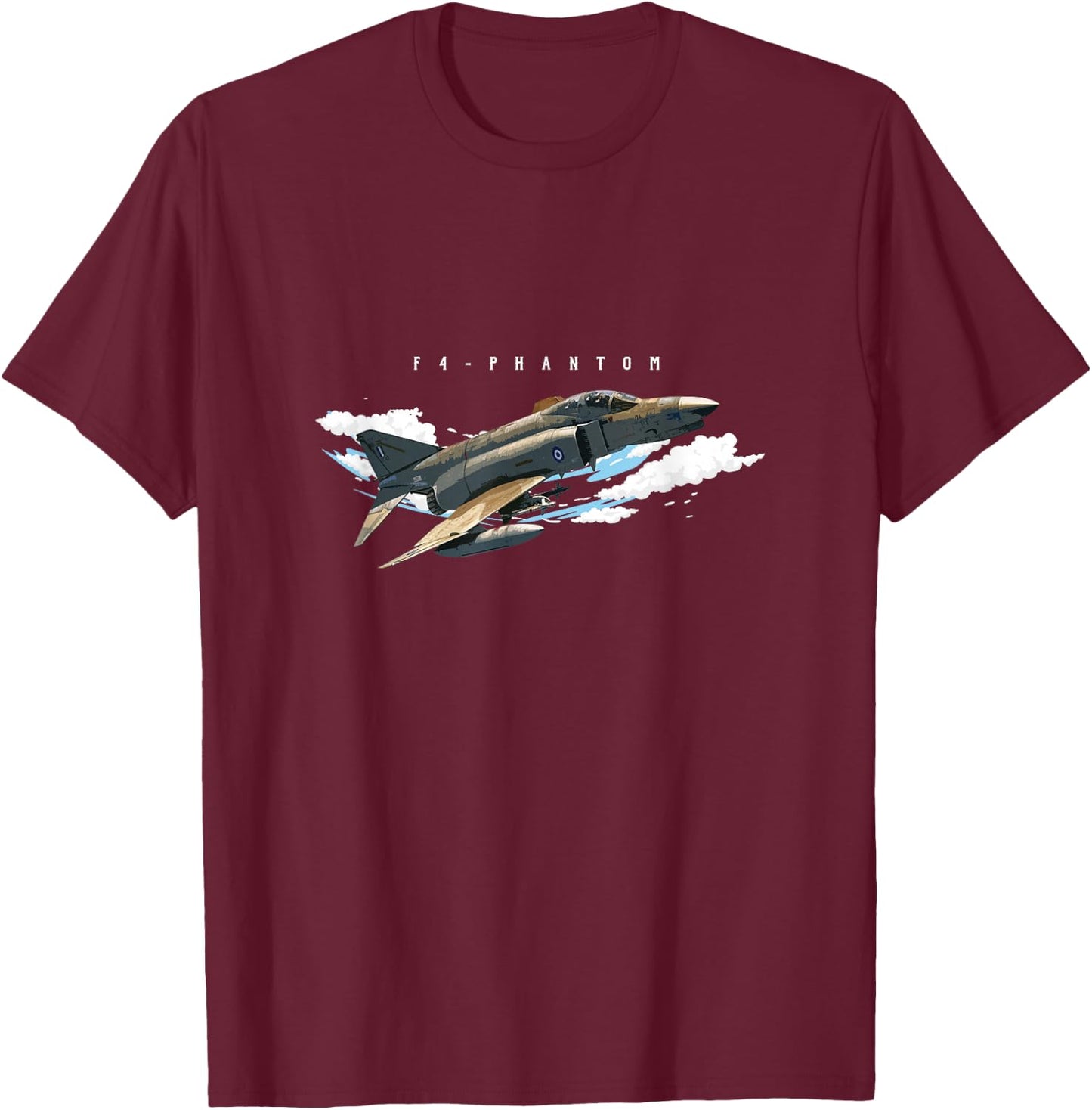 F4 Phantom Jet Shirt Vintage Style Skilled Pilot T-Shirt - T-Shirt | Maroon