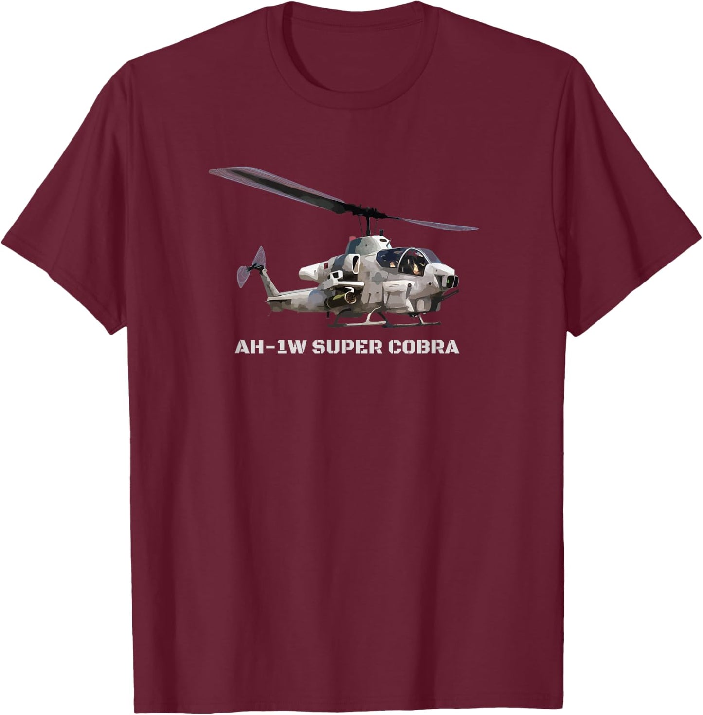 AH-1 Super Cobra Helicopter T Shirt Gift Helicopters T-Shirt - T-Shirt | Maroon