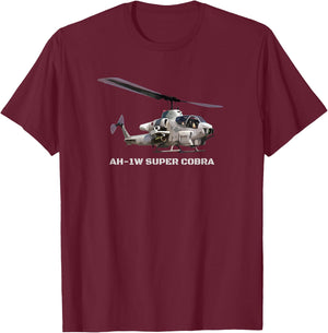 AH-1 Super Cobra Helicopter T Shirt Gift Helicopters T-Shirt - T-Shirt | Maroon