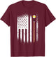 USA Snooker 9 Balls 8 Balls Billiard Players T-Shirt - T-Shirt | Maroon