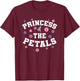 Princess of the Petals Flower Girl Wedding T-Shirt - T-Shirt | Maroon