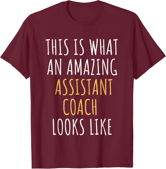 Assistant Coach Appreciation Thank You End Of Year Christmas T-Shirt - T-Shirt | Maroon