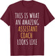Assistant Coach Appreciation Thank You End Of Year Christmas T-Shirt - T-Shirt | Maroon
