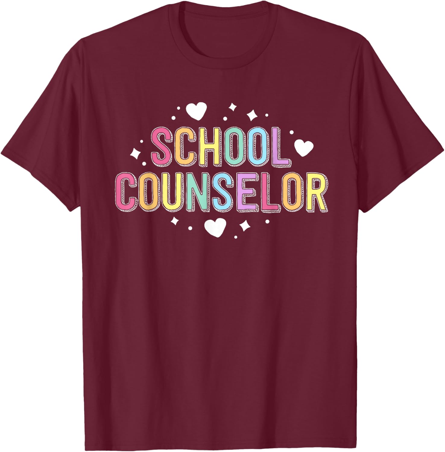 School Counselor Shirt Matching School Guidance Therapist T-Shirt - T-Shirt | Maroon