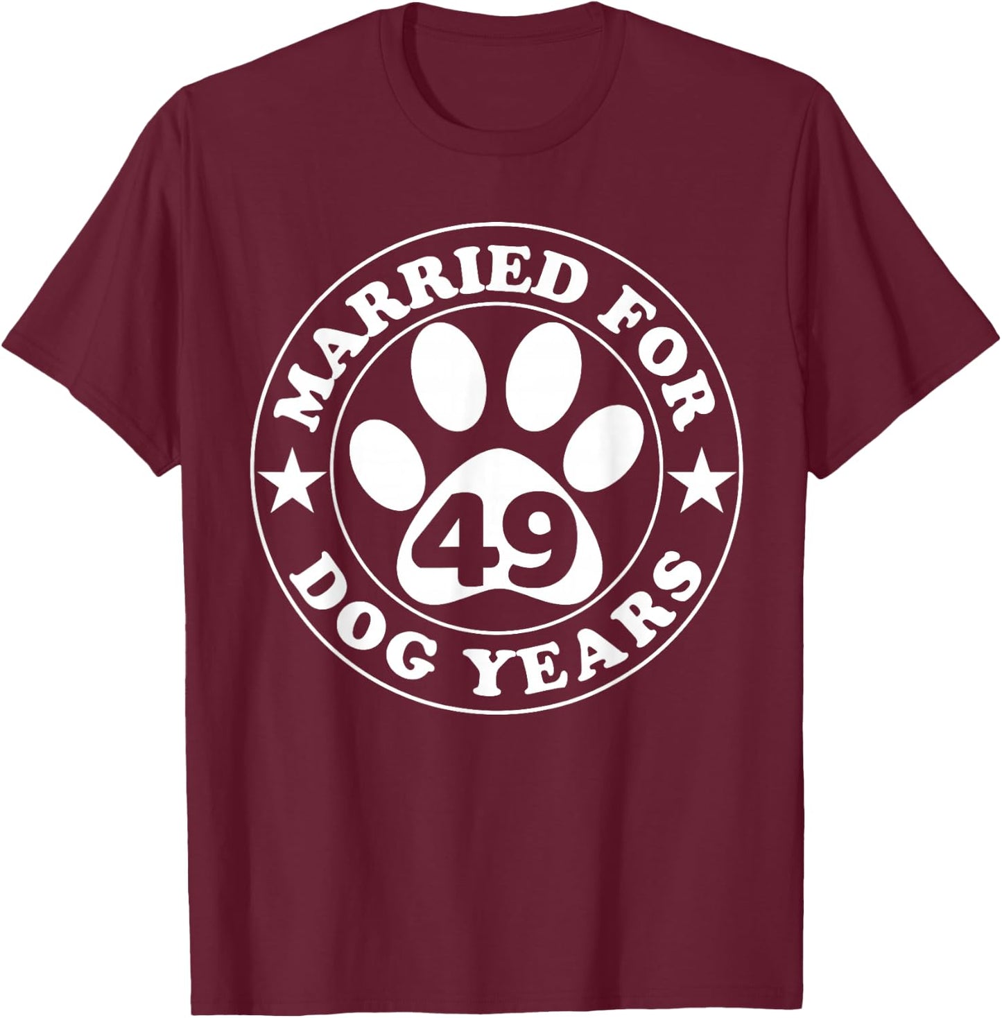 7 Year Wedding Anniversary Him Her Couple 7th Anniversary T-Shirt - T-Shirt | Maroon