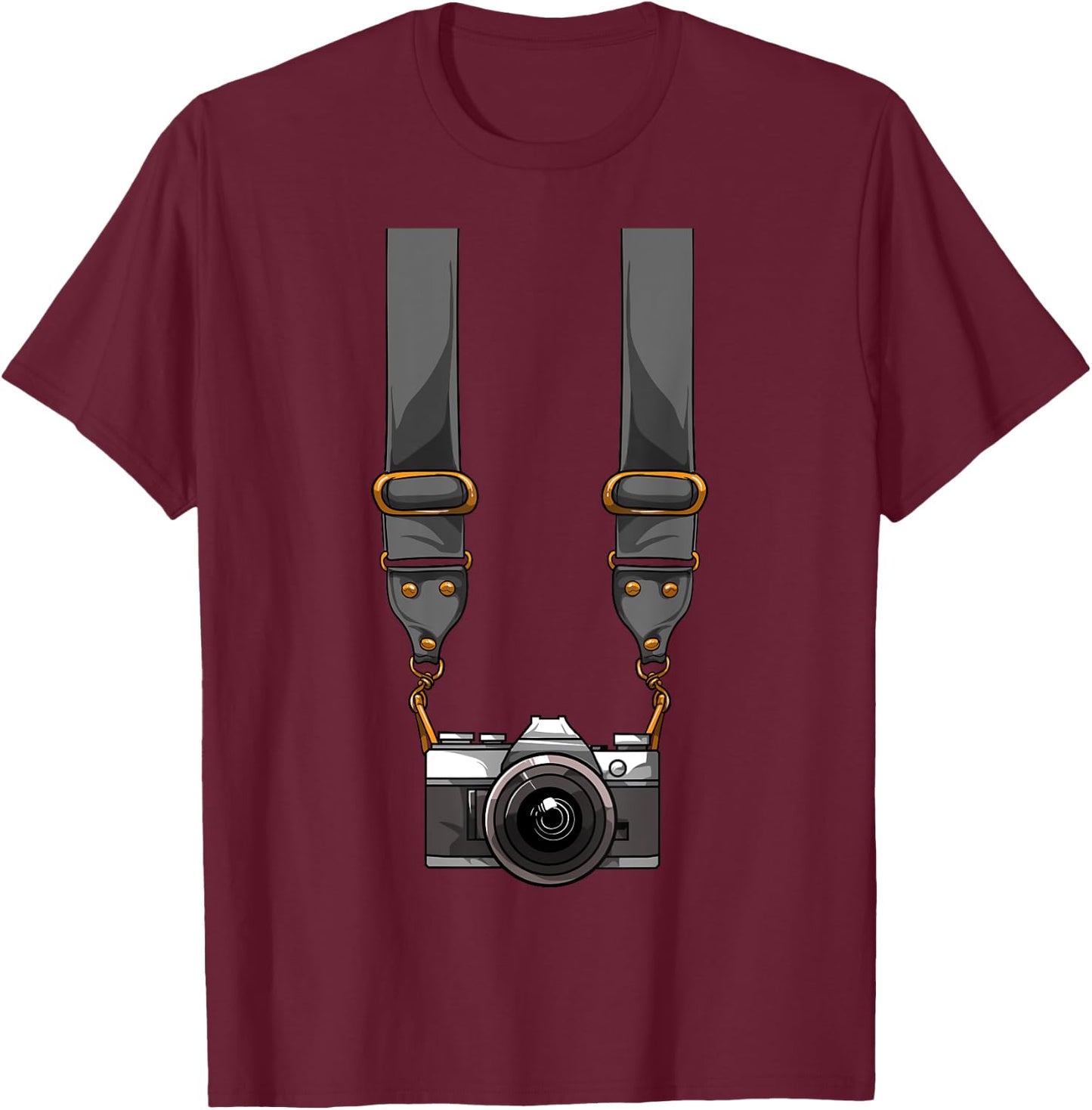 Tourist Camera Graphic Holiday Vacation Photographer T-Shirt - T-Shirt | Maroon