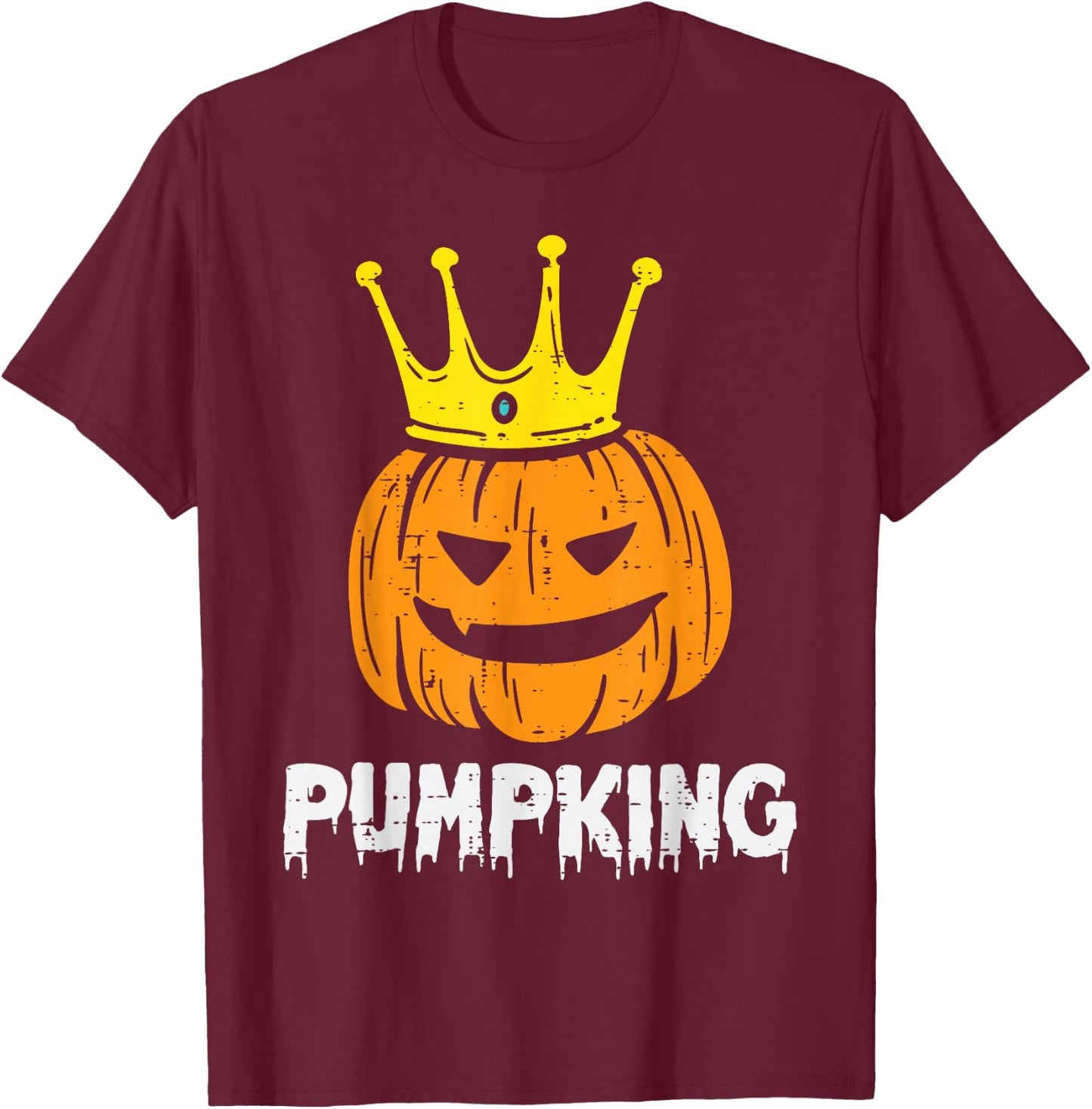 Pumpking Pumpkin Matching Halloween Couples Him And Her Men T-Shirt - T-Shirt | Maroon
