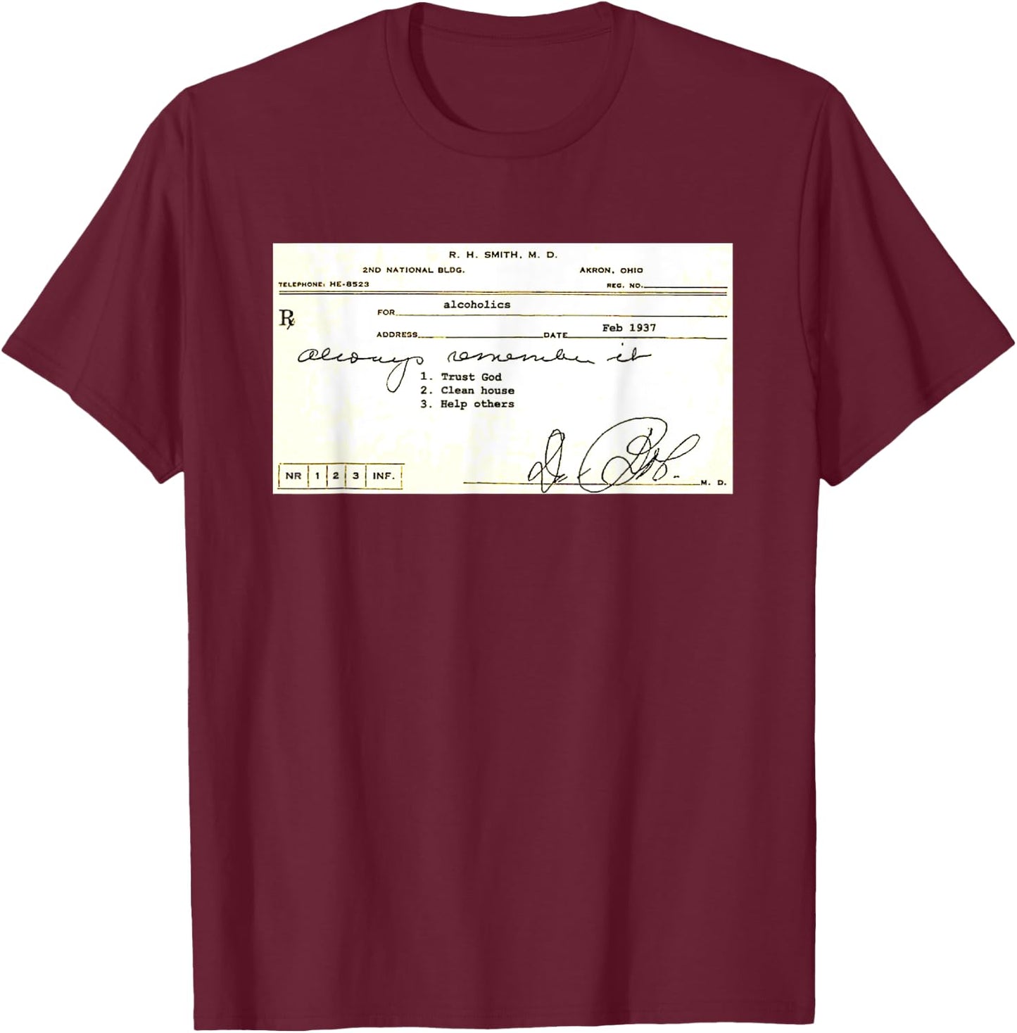 Doctor Bob's Prescription T-Shirt - T-Shirt | Maroon