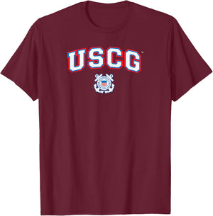 Uscg - United States Coast Guard T-Shirt - T-Shirt | Maroon