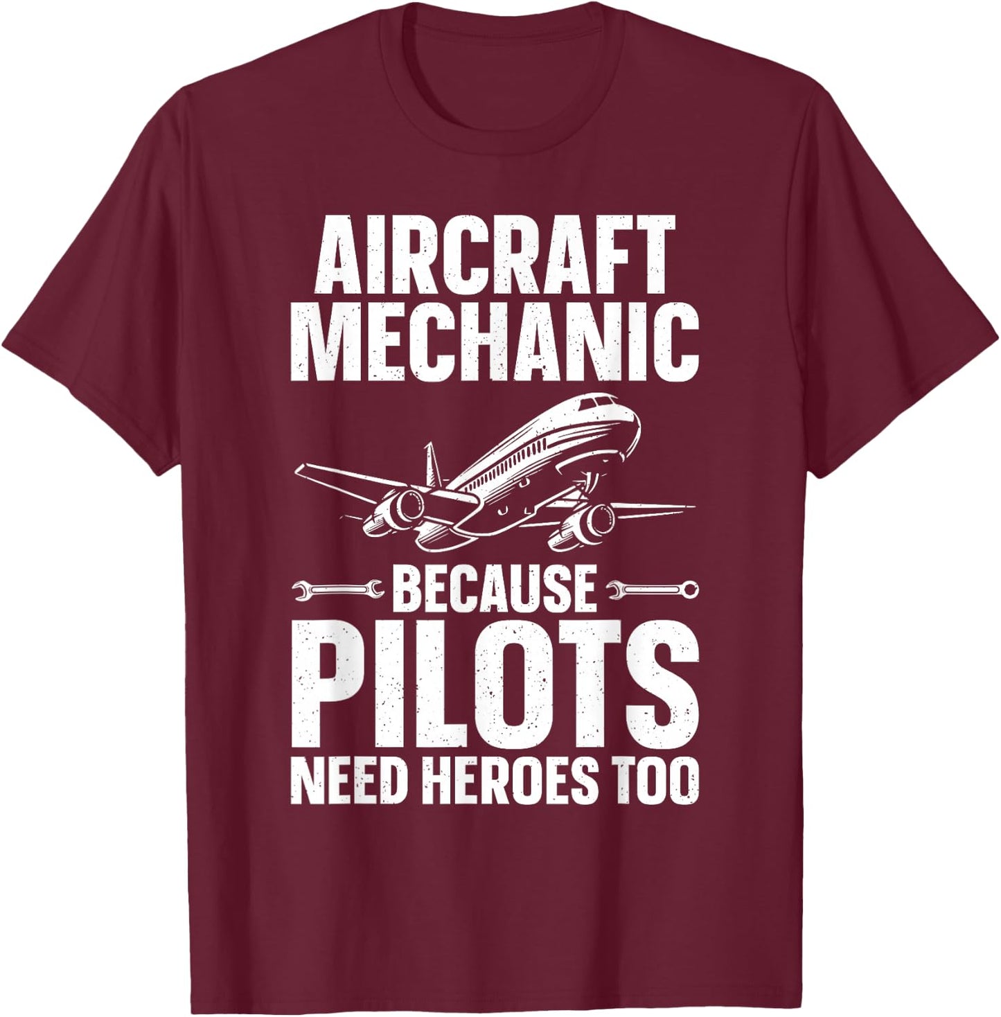 Cool Aircraft Mechanic Art Women Aircraft Technician T-Shirt - T-Shirt | Maroon