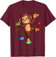 Climbing Monkey Monkey Children Climbing Forest Bouldering T-Shirt - T-Shirt | Maroon