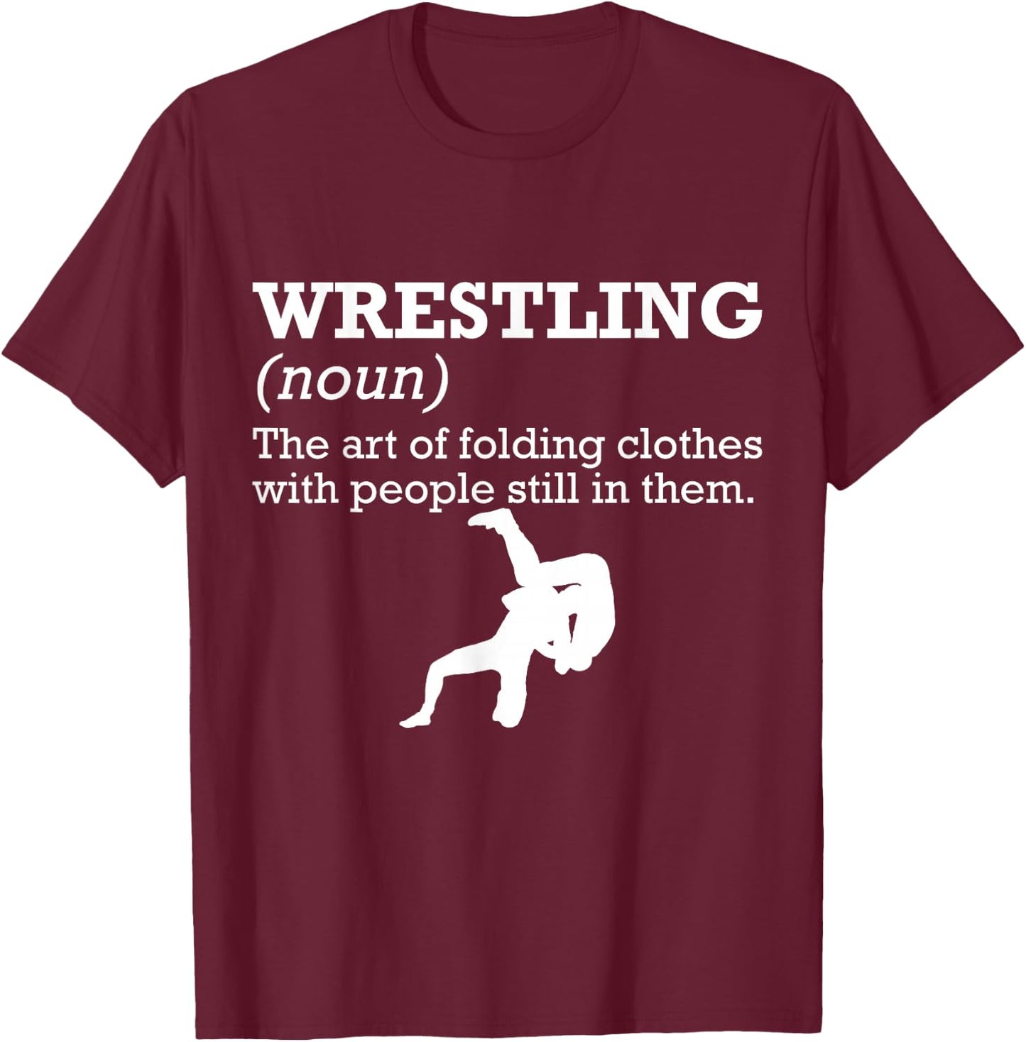 Funny Definition Wrestling Wrestler Small T-Shirt - T-Shirt | Maroon