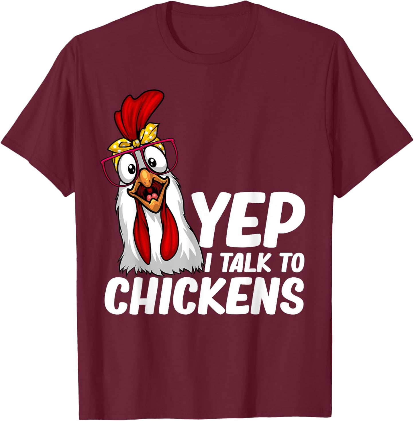 Funny Chicken Women Crazy Chicken Farmer Lovers T-Shirt - T-Shirt | Maroon