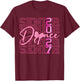 Senior Dance Class of 2027 Coquette Pink Bow Graduation 2027 T-Shirt - T-Shirt | Maroon