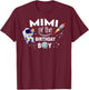 Mimi of The Birthday Boy Space Astronaut Birthday Family T-Shirt - T-Shirt | Maroon