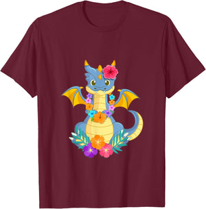 Hawaii Dragon Lei T-Shirt - T-Shirt | Maroon