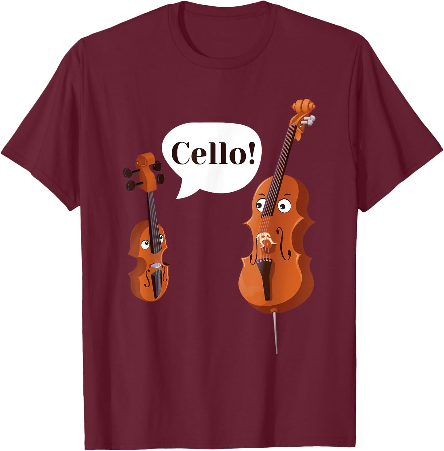 Cello Player Cellist Orchestra Musician Classical Music T-Shirt - T-Shirt | Maroon