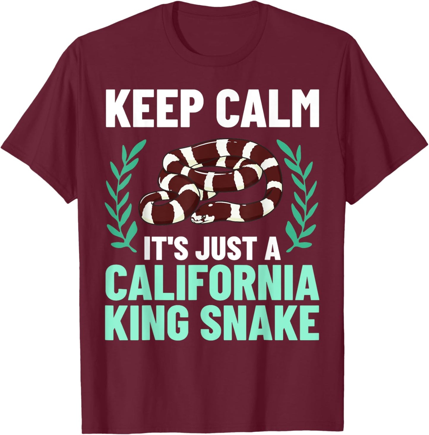 California King Snake High White Habitat T-Shirt - T-Shirt | Maroon