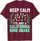 California King Snake High White Habitat T-Shirt - T-Shirt | Maroon