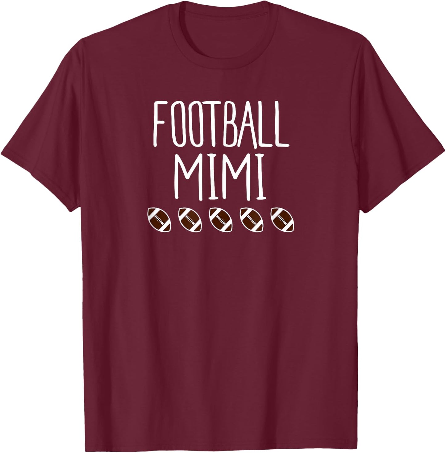 Cute Football Mimi Shirt Sports Shirt T-Shirt - T-Shirt | Maroon