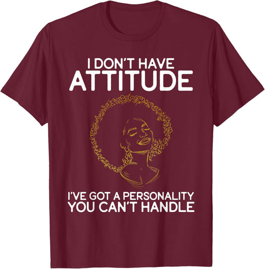 African American Melanin Queen Black Girl Pride Afro Woman T-Shirt - T-Shirt | Maroon
