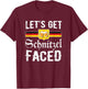 Lets Get Schnitzel Faced Retro Men Women Oktoberfest T-Shirt - T-Shirt | Maroon