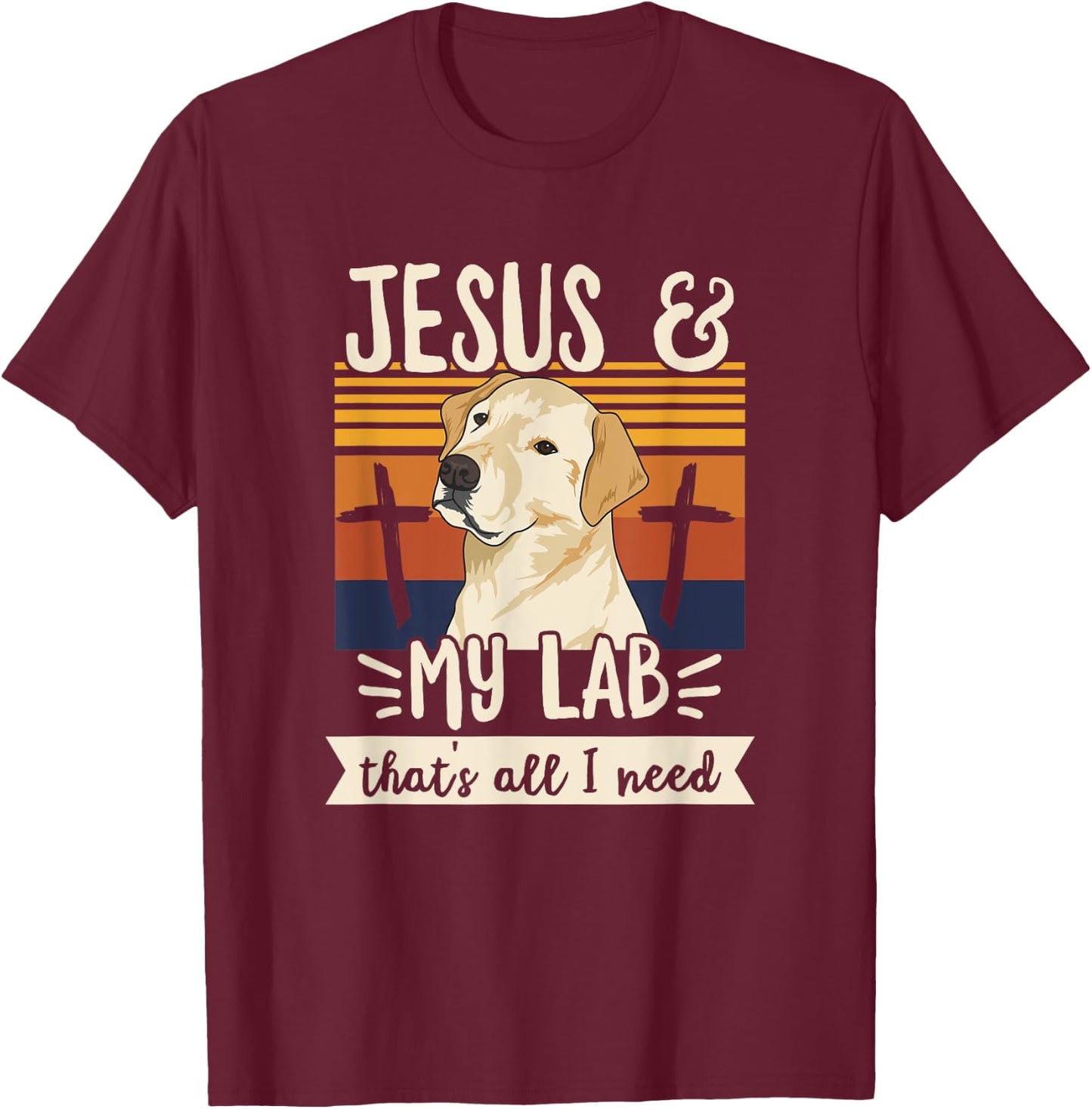 Dogs Design for a Yellow Labrador Retriever Owner T-Shirt - T-Shirt | Maroon