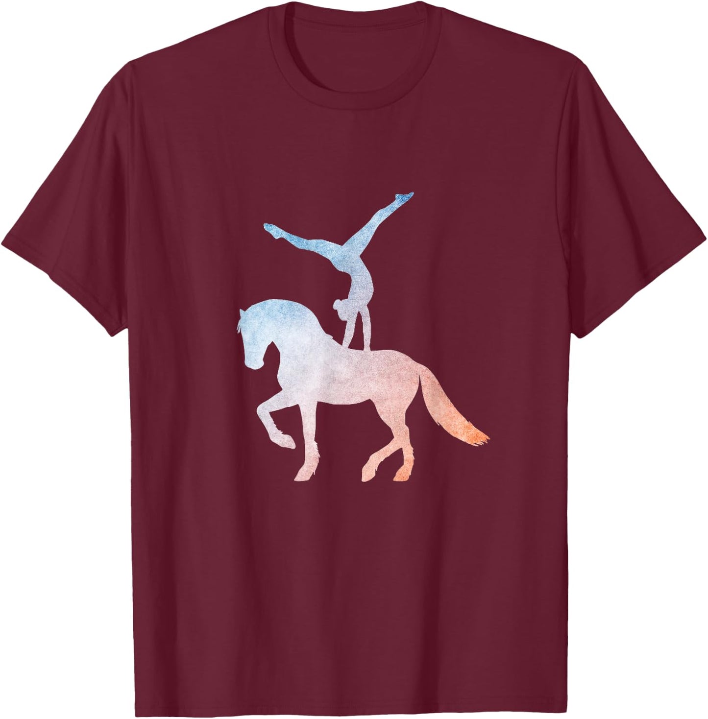 Vaulting Equestrian Sport - Horse T-Shirt - T-Shirt | Maroon