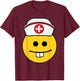 Emoticon face Gift Nurses T-Shirt - T-Shirt | Maroon