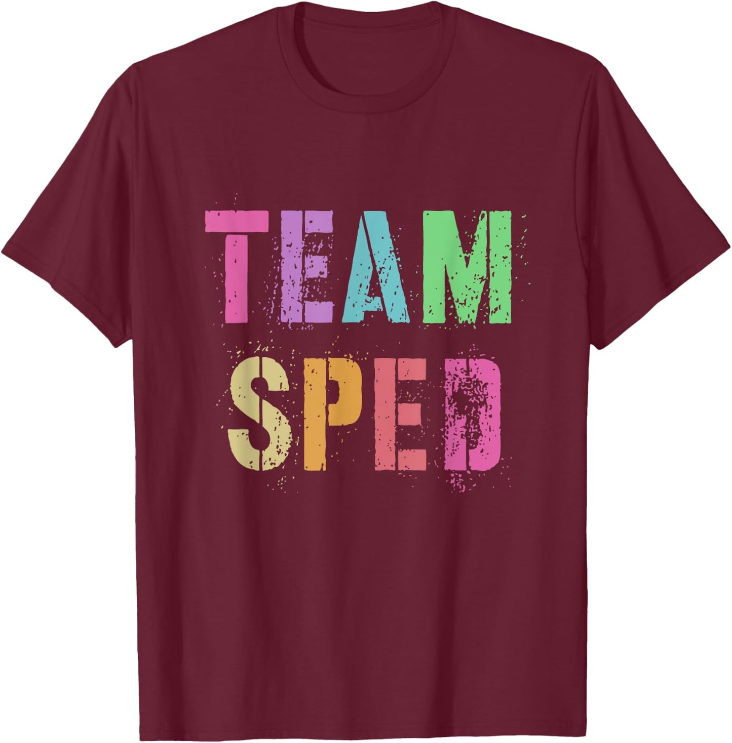 Vintage TEAM SPED Last Day of School Teacher Special Ed Crew Men Women Girls Kids T-Shirt - T-Shirt | Maroon