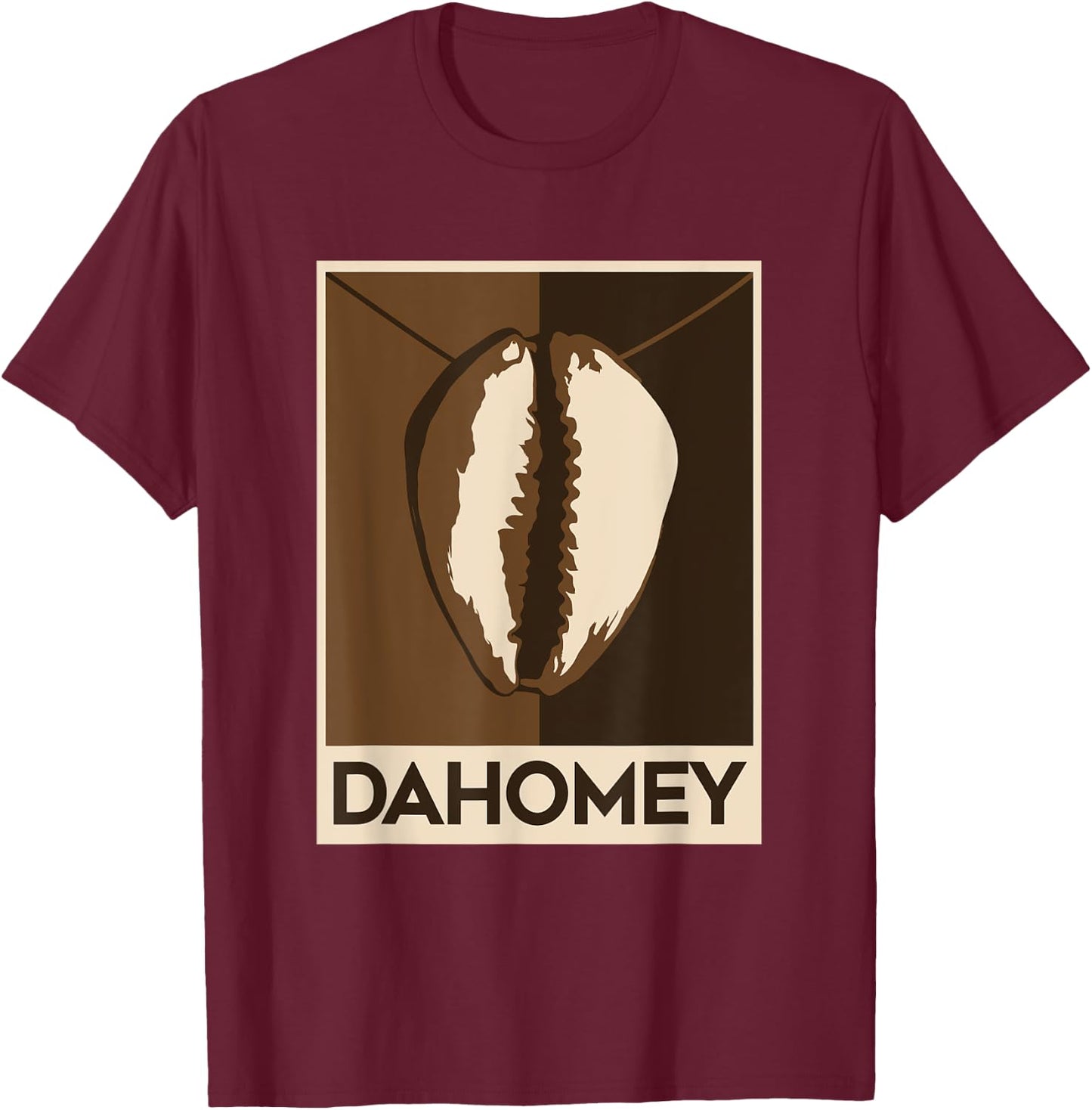 Dahomey kingdom Benin Voodoo Cowrie shell T-Shirt - T-Shirt | Maroon