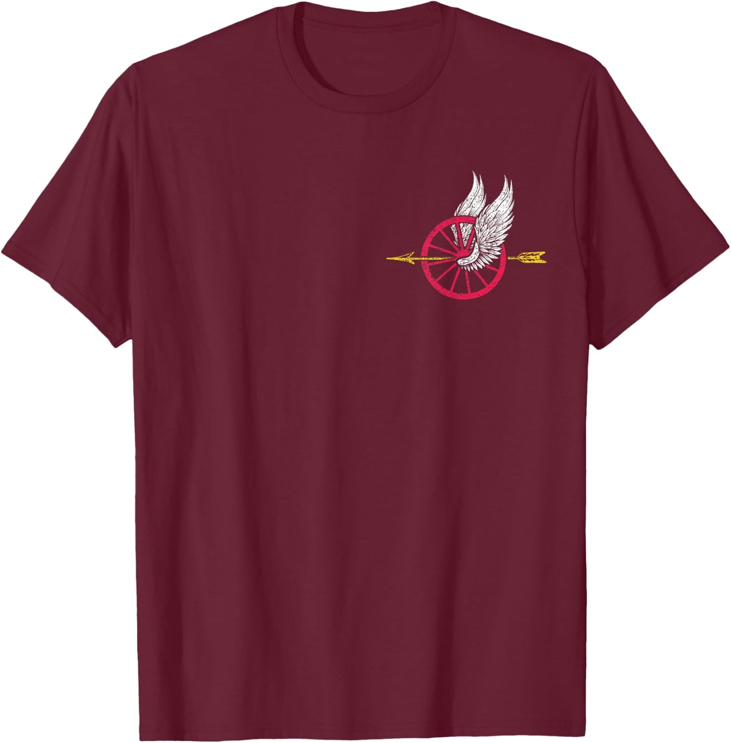 Police Motor Unit Wings Wheel and Arrow for Motor Officer T-Shirt - T-Shirt | Maroon
