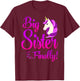 Big Sister Finally Unicorn Shirt - Unicorn shirt for Girl T-Shirt - T-Shirt | Maroon