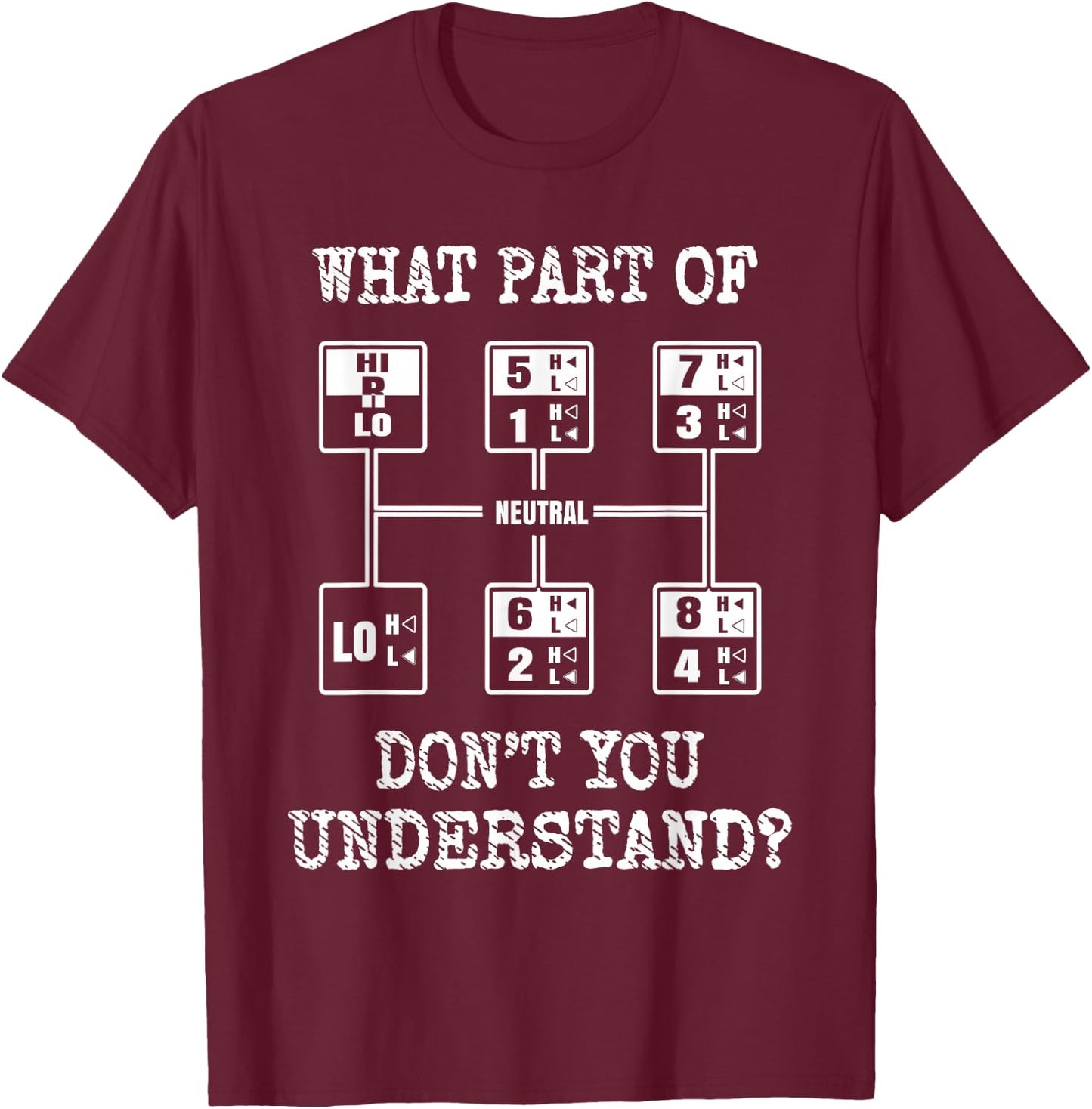 Trucker What Part of Don't You Understand Funny Truck Driver T-Shirt - T-Shirt | Maroon