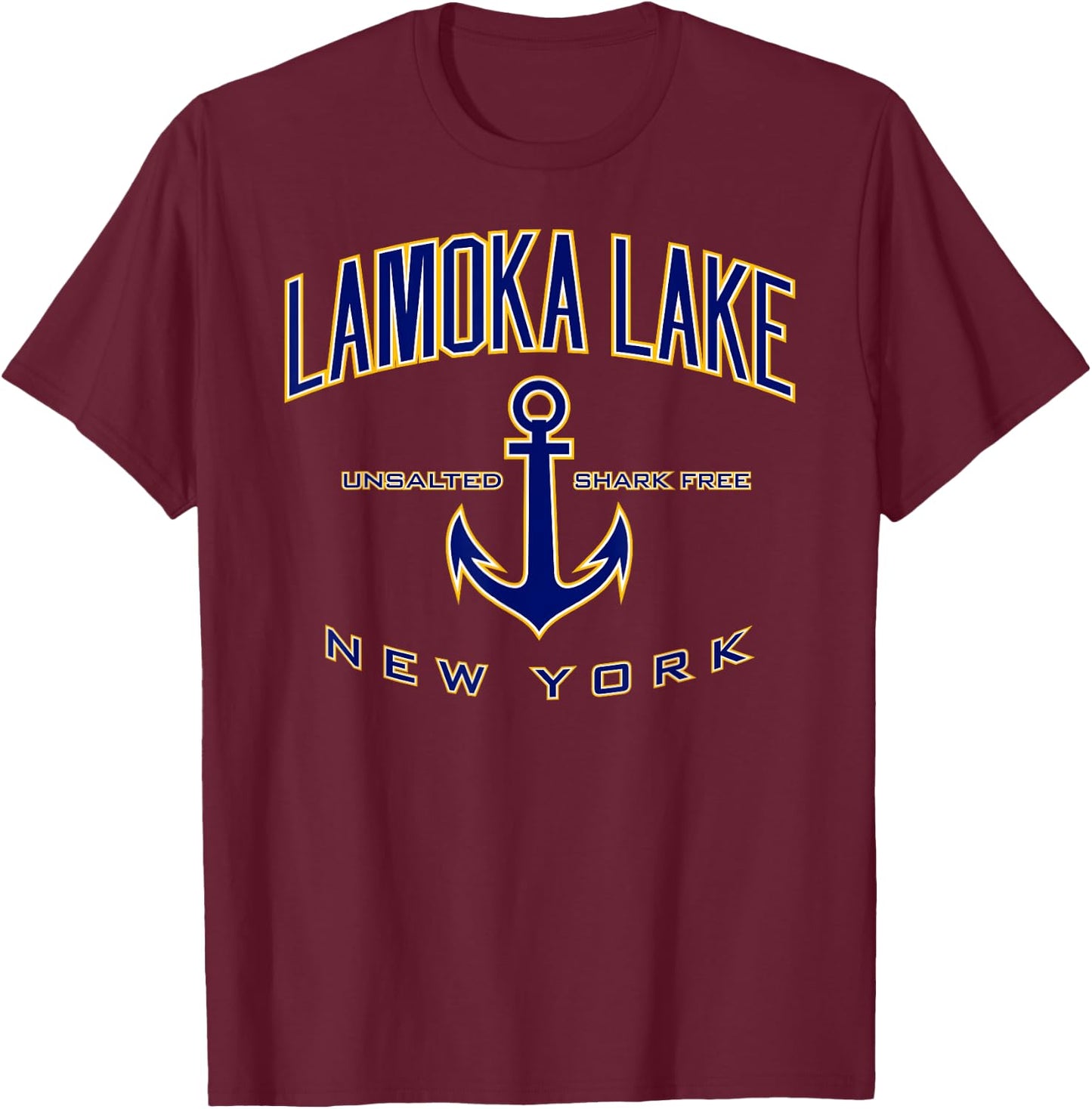 Lamoka Lake NY T-Shirt - T-Shirt | Maroon