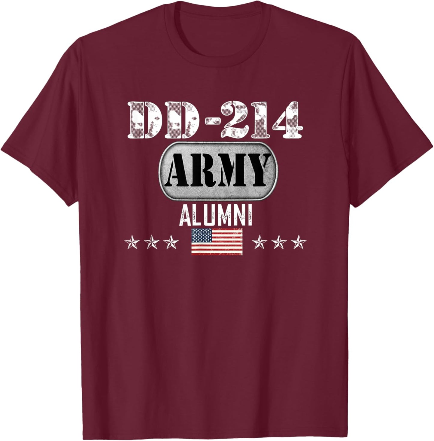 DD-214 US Army Alumni Veteran Day T-Shirt - T-Shirt | Maroon