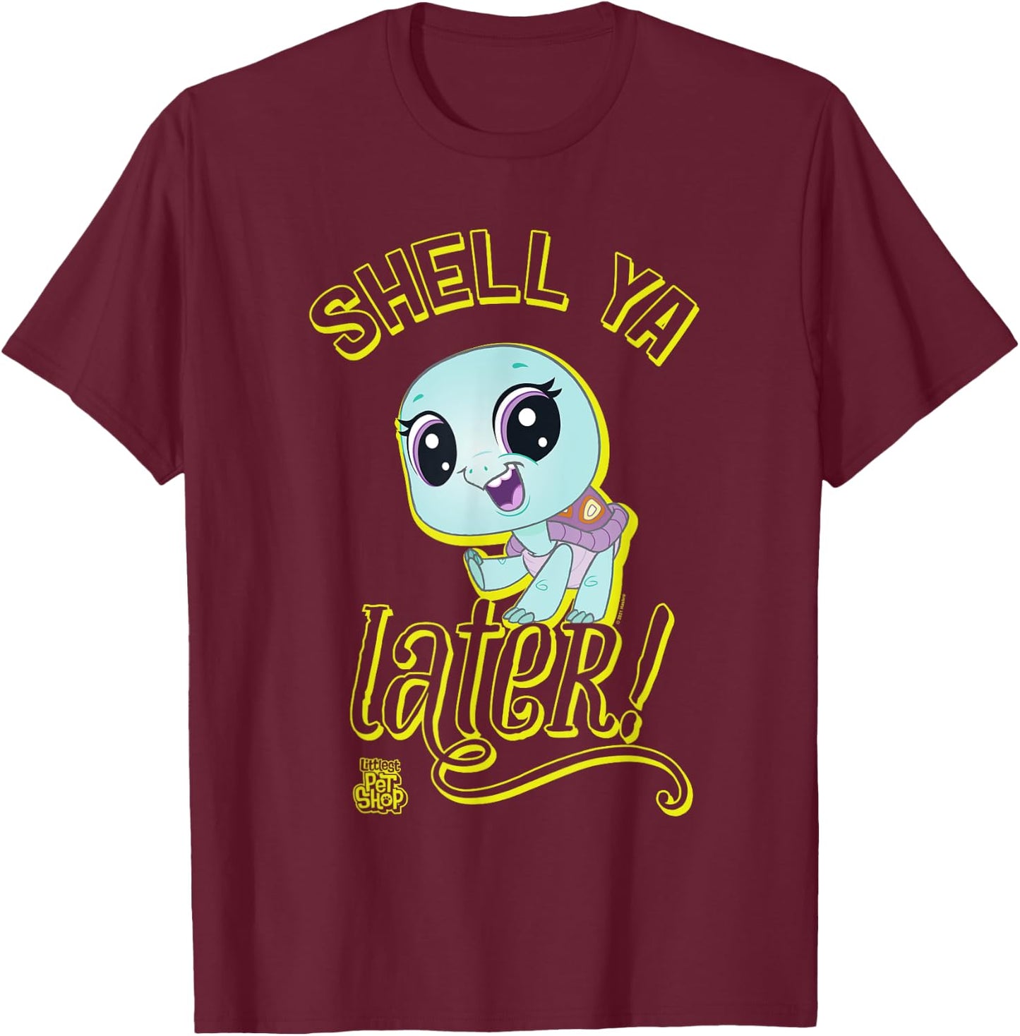 Littlest Pet Shop Shell Ya Later Turtle! T-Shirt - T-Shirt | Maroon