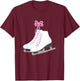 Ice Skate Figure Skating Skater Girls Teen Tween Women Coach T-Shirt - T-Shirt | Maroon