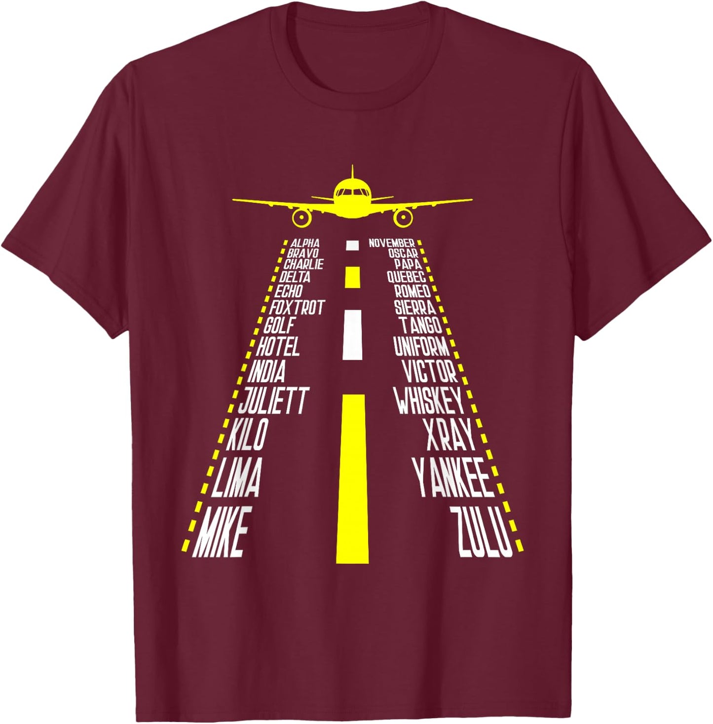 Aeroplane Guide - Flight School Aeroplane Pilot T-Shirt - T-Shirt | Maroon
