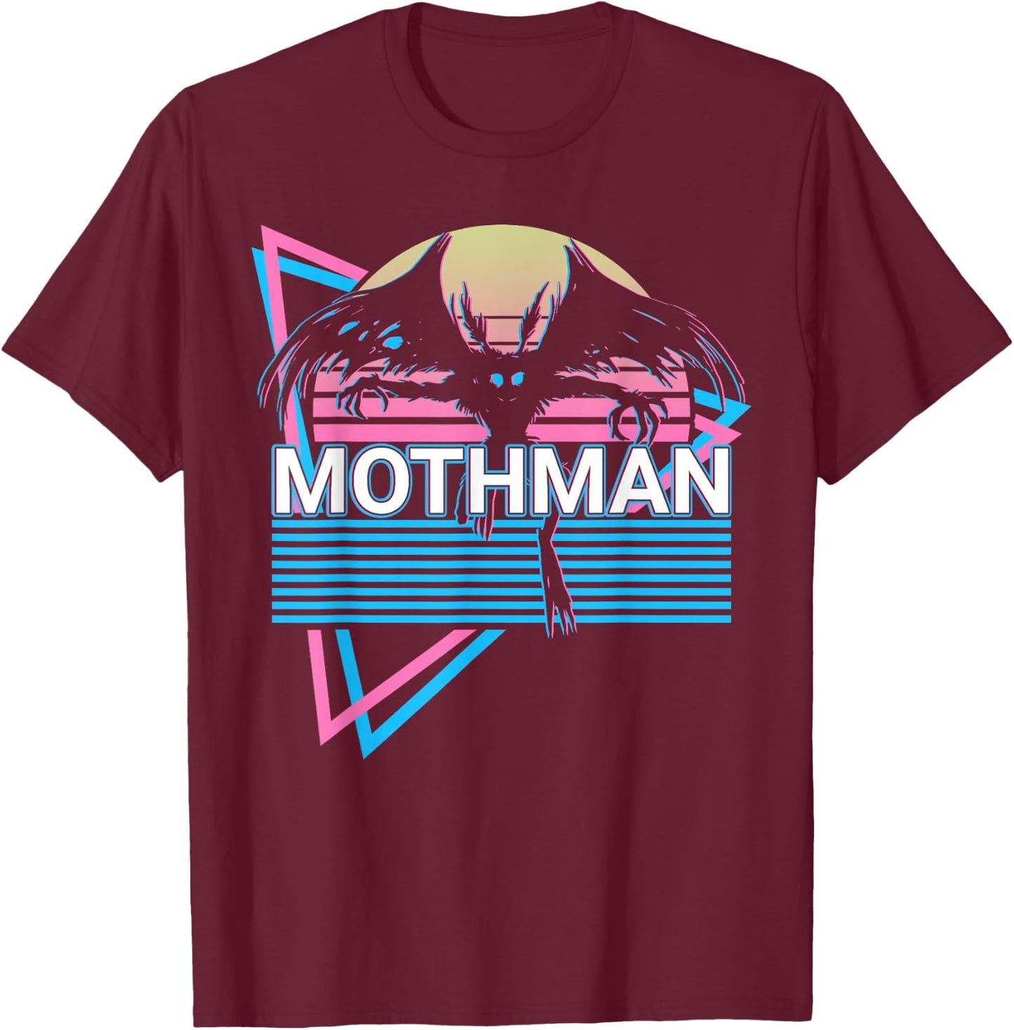 Mothman Cryptozoology Retro Kryptide T-Shirt - T-Shirt | Maroon