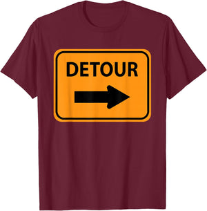 Detour Sign Simple Easy Halloween Costume T-Shirt - T-Shirt | Maroon