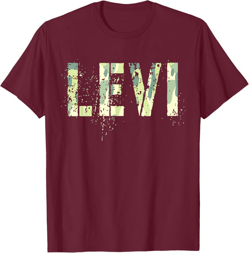 Personalized Name LEVI Camo Boy Military Birthday Father Son