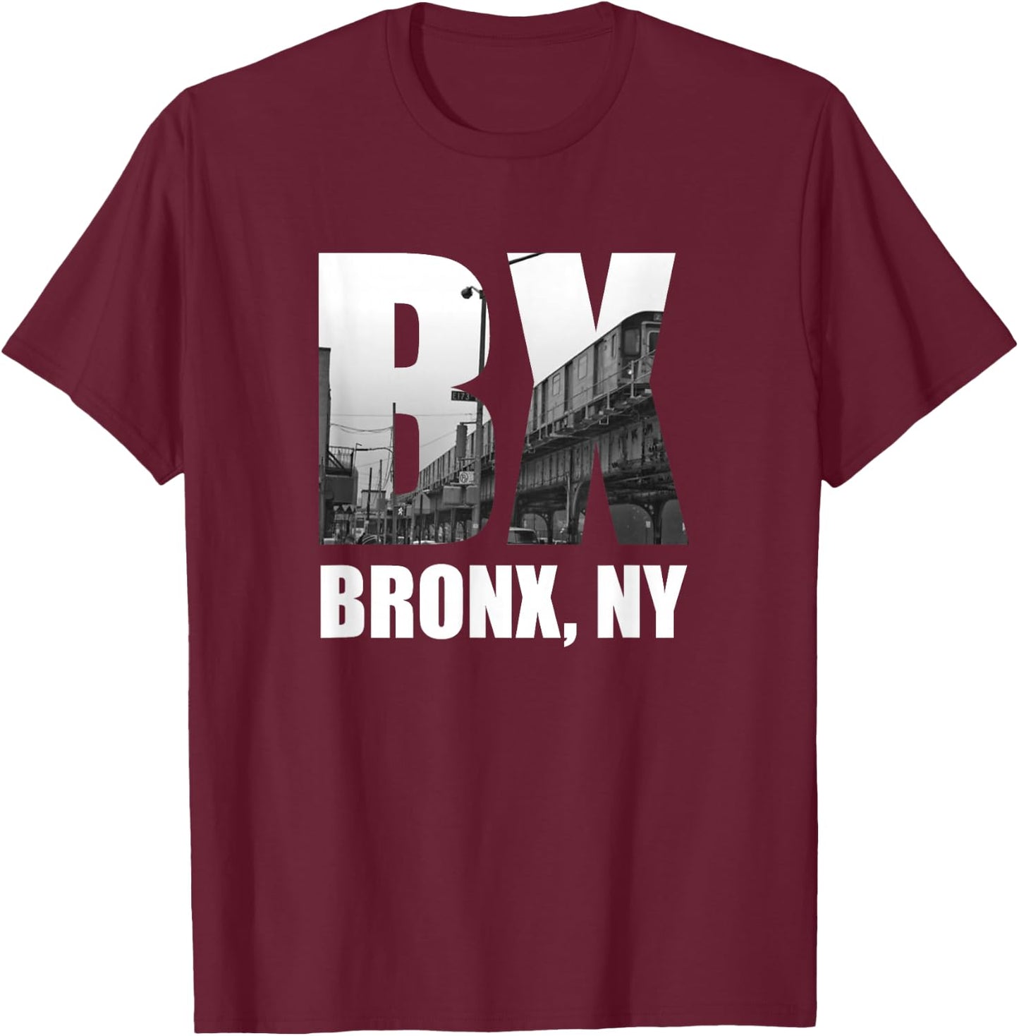 The Bronx BX New York NYC T-Shirt - T-Shirt | Maroon