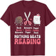 Nothing Beats Reading Book Rock Paper Scissors Funny Kids T-Shirt - T-Shirt | Maroon