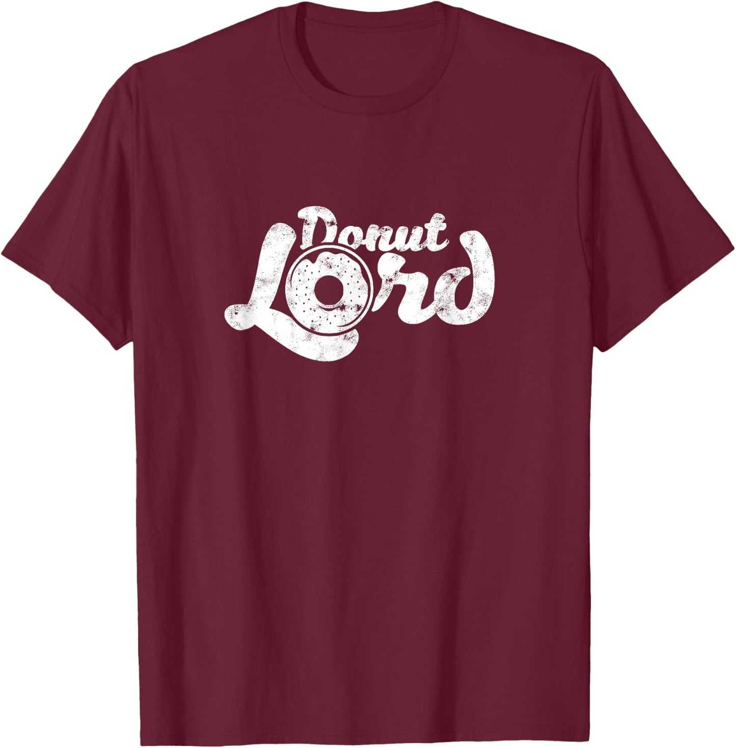Donut Lord Pretzel Lady - Colorful Baker Donut Lovers T-Shirt - T-Shirt | Maroon